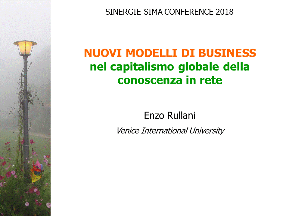 Nuovi modelli di business nel capitalismo globale della conoscenza in rete