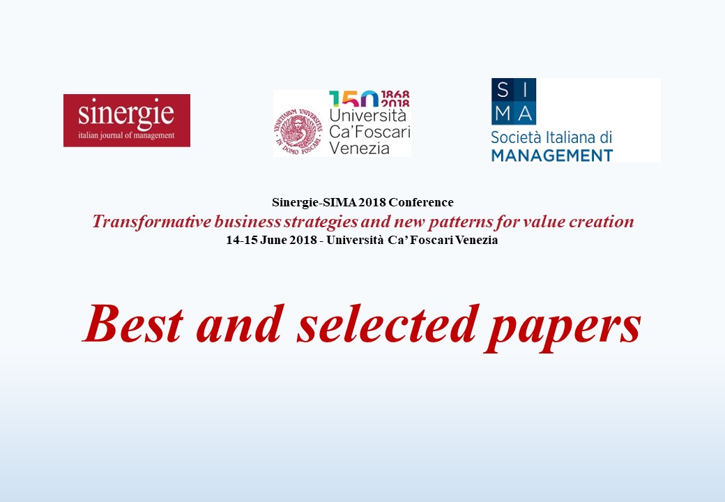 Sinergie-SIMA 2018 Conference: best paper awards