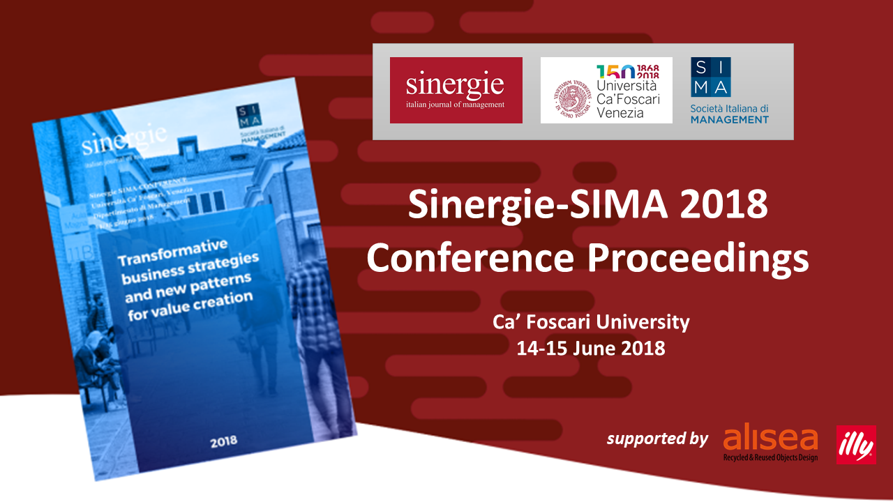 Sinergie-SIMA 2018 conference proceedings are online