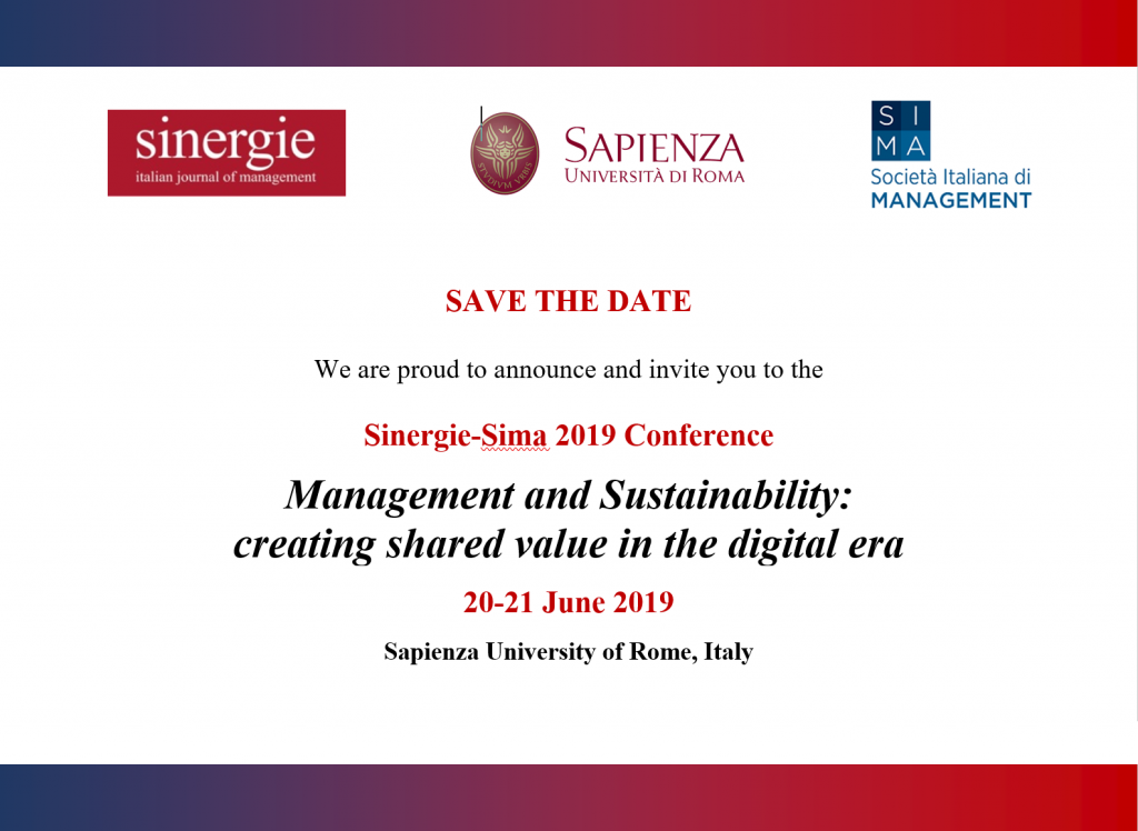 Sinergie-SIMA 2019 Conference